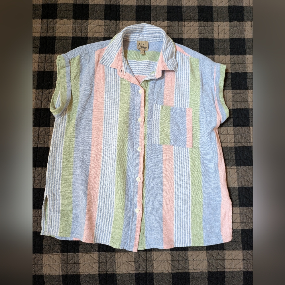 Como Vintage Striped Top
